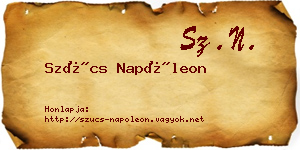 Szűcs Napóleon névjegykártya